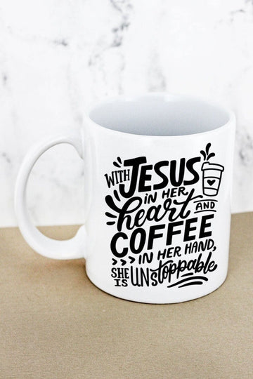 wholesale accessories Mug Jesus and Coffee Unstoppable Mug-funny mug for Christian woman